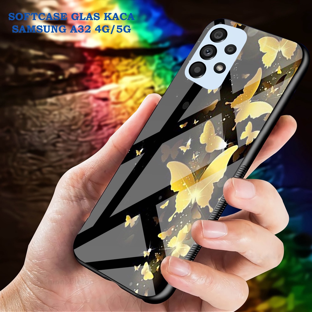Softcase Glass Kaca SAMSUNG A32 [4G]- Case Hp Pelindung Handphone SAMSUNG A32 [5G] [ A08]