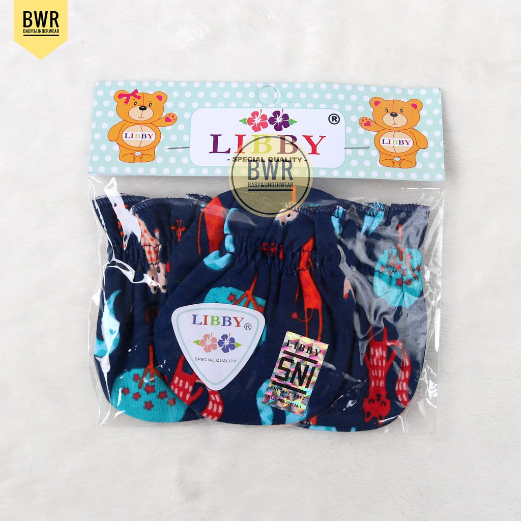 Sarung Tangan LIBBY MOTIF Random | Sarung Tangan dan Kaki Libby Motif Terbaru Bayi Newborn - Bwr