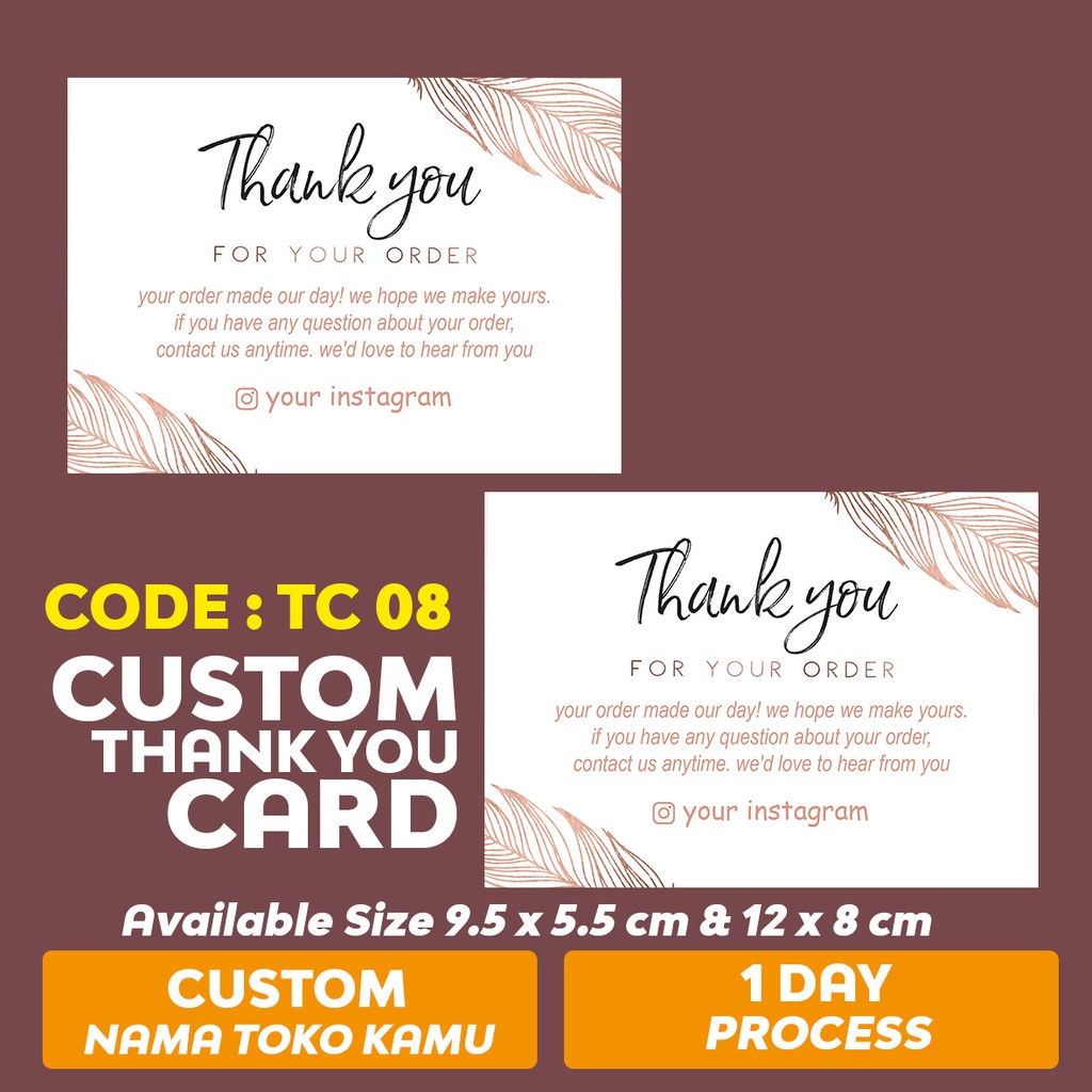 

50PCS THANK YOU CARD TC 08