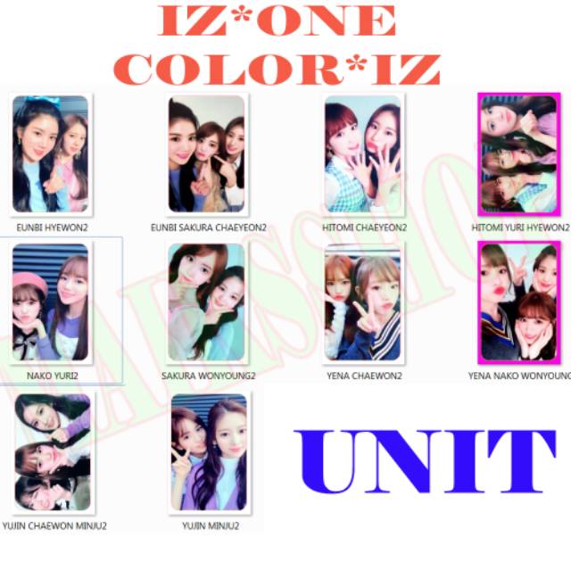 Iz*one Izone Coloriz Photocard Kpop