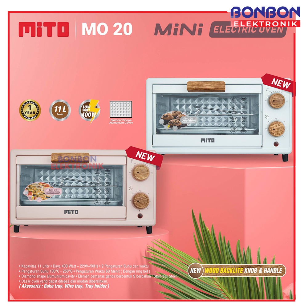 Mito Oven Listrik Mini MO 20 WOOD SERIES 11L / MO-20 WOOD