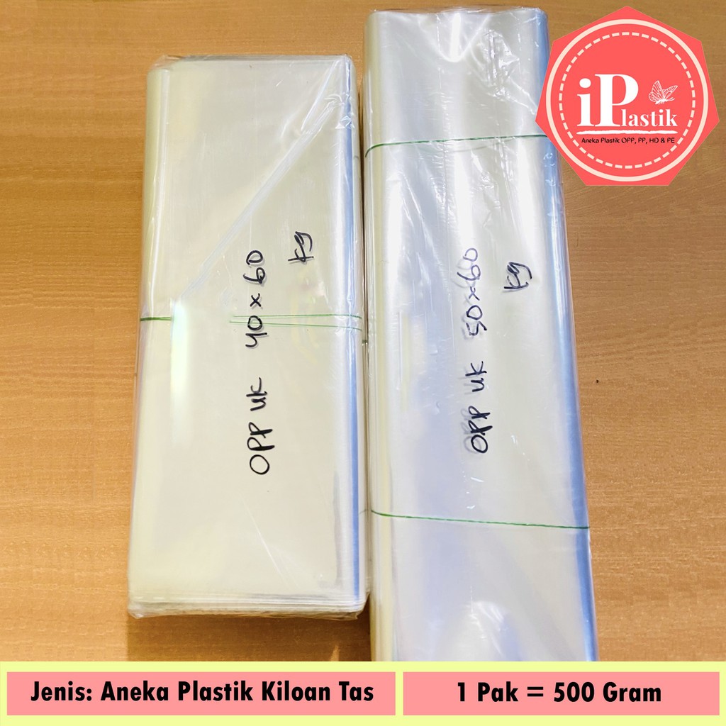 Plastik OPP Kiloan BESAR dan TEBAL, Plastik Tas / Plastik Lusinan Baju (Harga 1/2 KG)