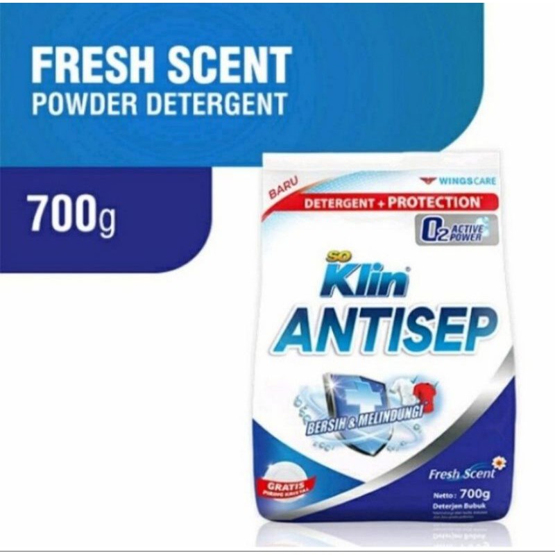 

Soklin Deterjen Bubuk ANTISEP Fresh Scent 700 Gr
