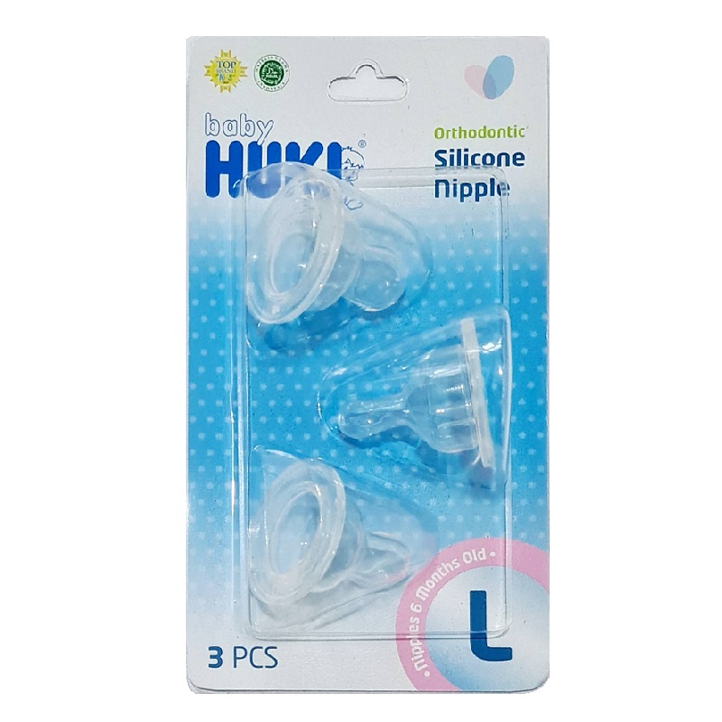 Baby Huki Dot Silicone Nipple 3's L