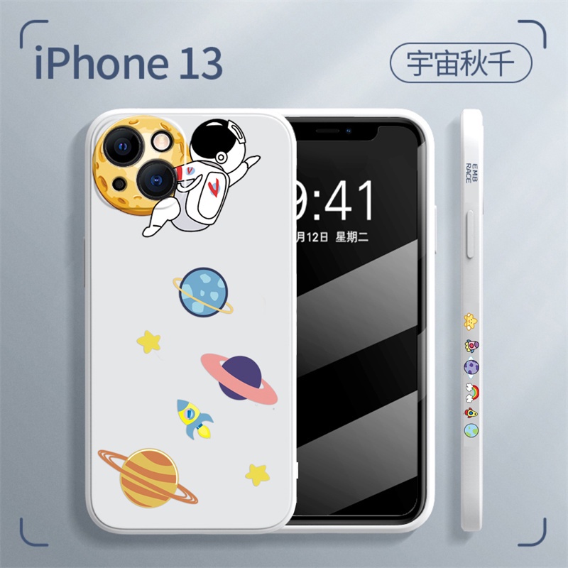 Soft Case Pelindung Motif Astronot Lunar Untuk Iphone 12 11 Pro Max X Xs Max Xr 7 8 Plus Se2020