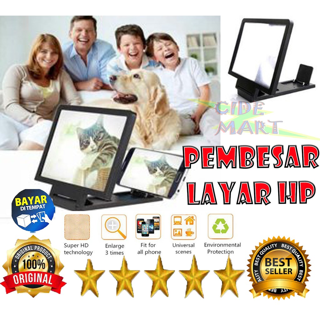 [ORIGINAL] KACA PEMBESAR HP / ENLARGE SCRREEN / PEMBESAR LAYAR HP