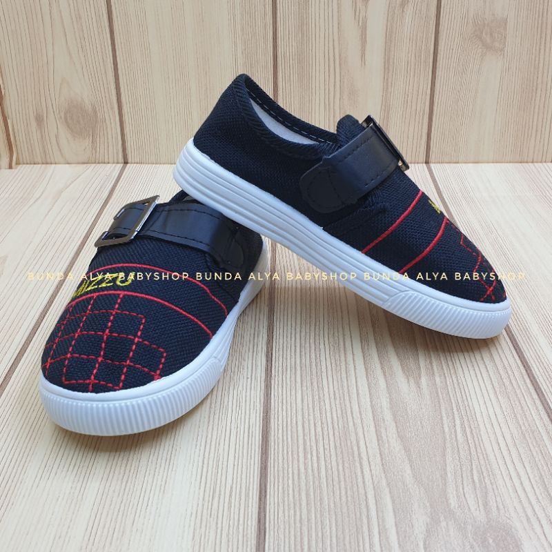 Sepatu Anak Laki Laki IMPORT 1 - 7 Tahun HITAM Sepatu Anak Cowok Premium MIZZU Size 21 - 35