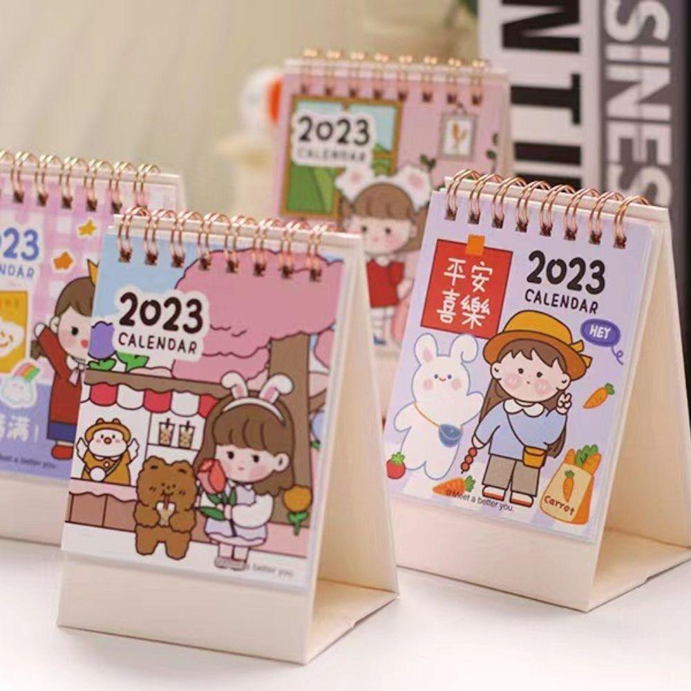 Agustinina Kalender Meja Hadiah Kreatif Mini Korea Kartun Memo Pads