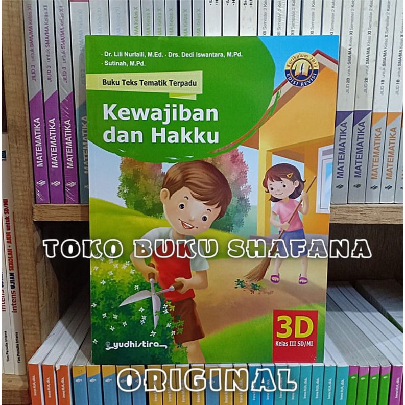 Paket 4 Buku Tematik Terpadu Yudhistira 3A 3B 3C 3D K13 Edisi Revisi Kelas 3 SD ORI