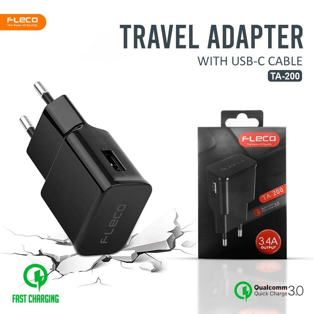 Adaptor Charger Kabel Micro TA-200 Single USB Port 3A Fast Charging QC 3.0A Cas OPPO Xiaomi Redmi Vivo