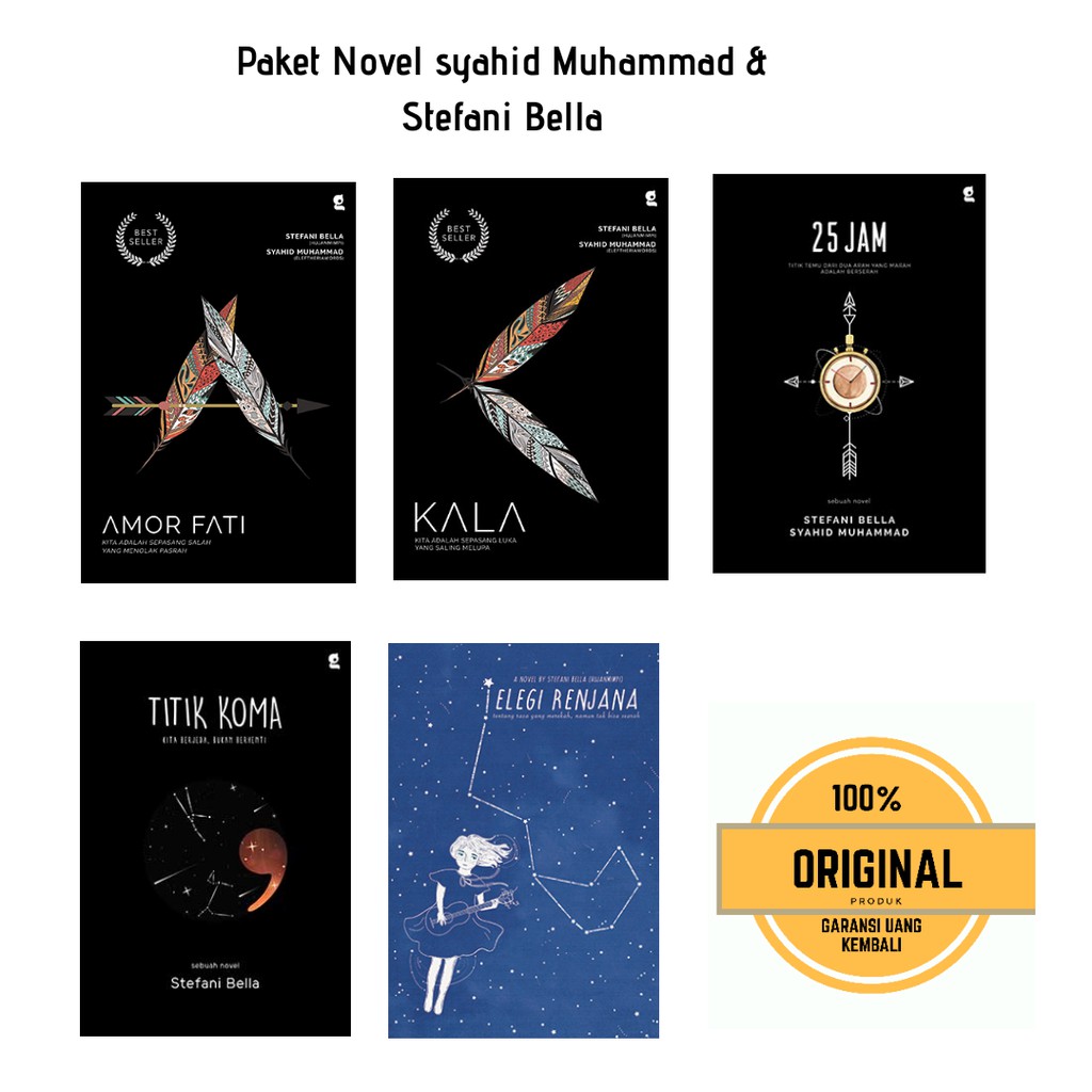 Paket Novel Stefani Bella (hujam mimpi)-Syahid Muhammad 25 jam Kala Amorfati