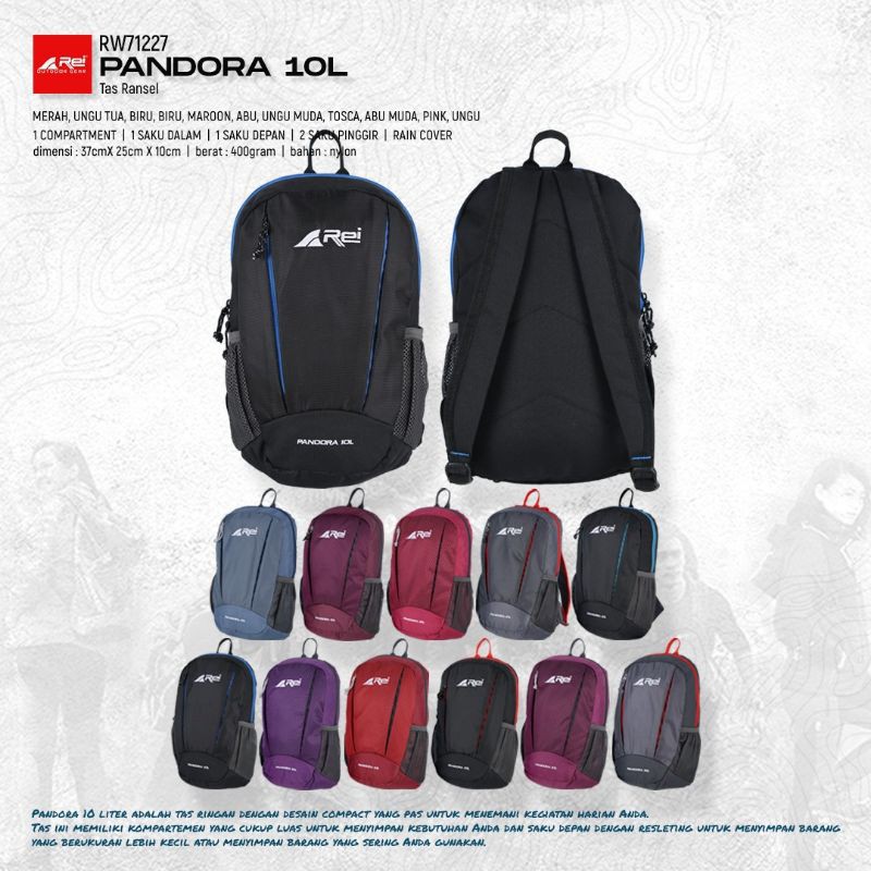 TAS PUNGGUNG RANSEL AREI REI PANDORA 10L - ORIGINAL