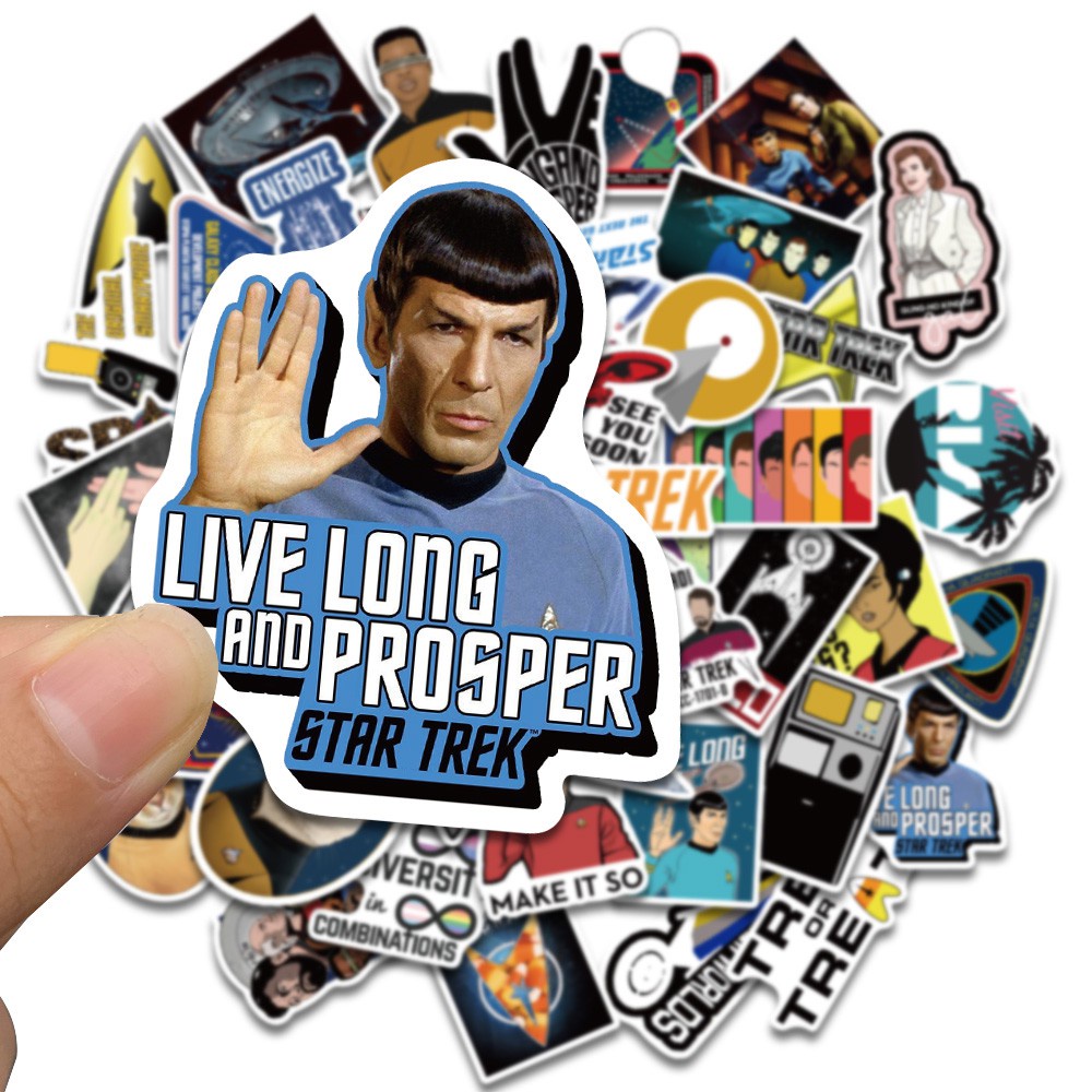 50pcs Cartoon Star Trek Sticker Children's Toy Luggage Laptop Skateboard Guitar Mobile Phone Decoration Sticker Waterproof