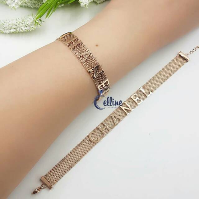 Gelang rantai titanium rosegold/gelang chane* titanium rosegold