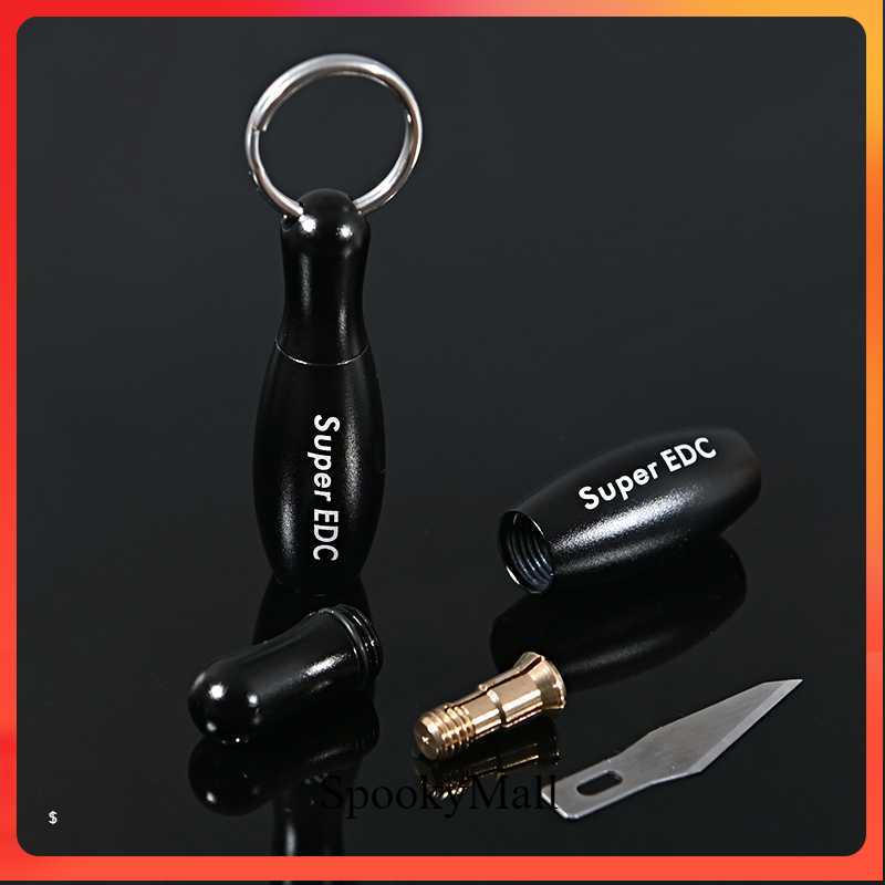 COD - Tegoni Pisau Cutter Mini Pocket Knife Model Gantungan Kunci - EO275