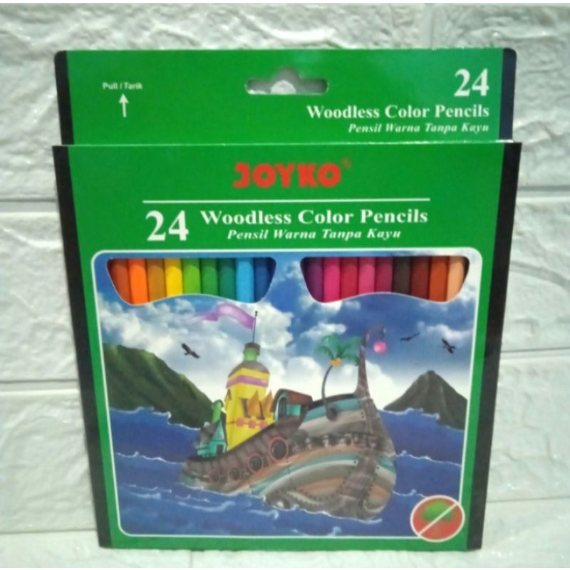 

PENSIL WARNA TANPA KAYU JOYKO 24 WARNA