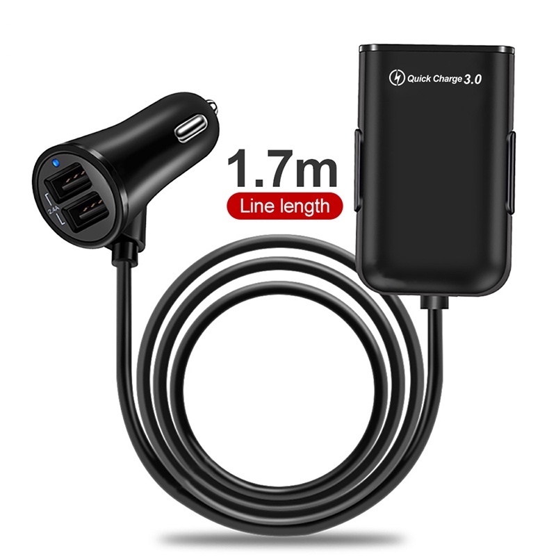 Mobil Charger HP 4 Port USB 2 Port USB HP Car Charger Super Fast Charging 3.1A Qualcomm QC3.0 8A 4 in 1