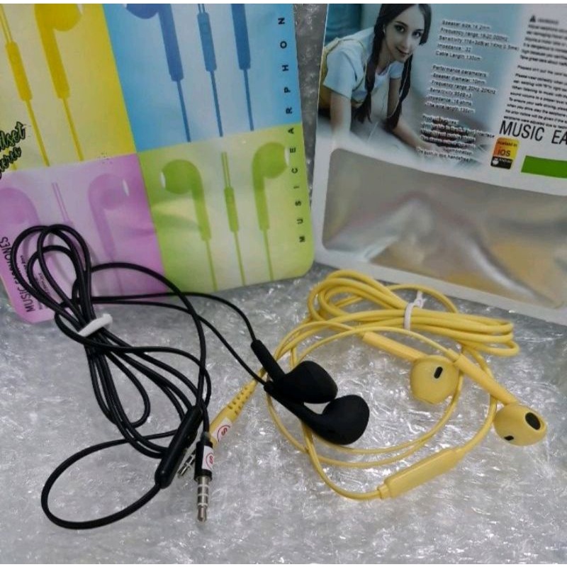 Hf handset handsfree earphone macaron U19 (packing Plastik)