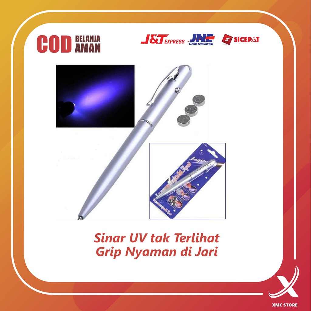 

Pena Senter UV Tak Terlihat / Bolpoin Tinta Invisible Cahaya / Pulpen Lampu Ultraviolet Hitech