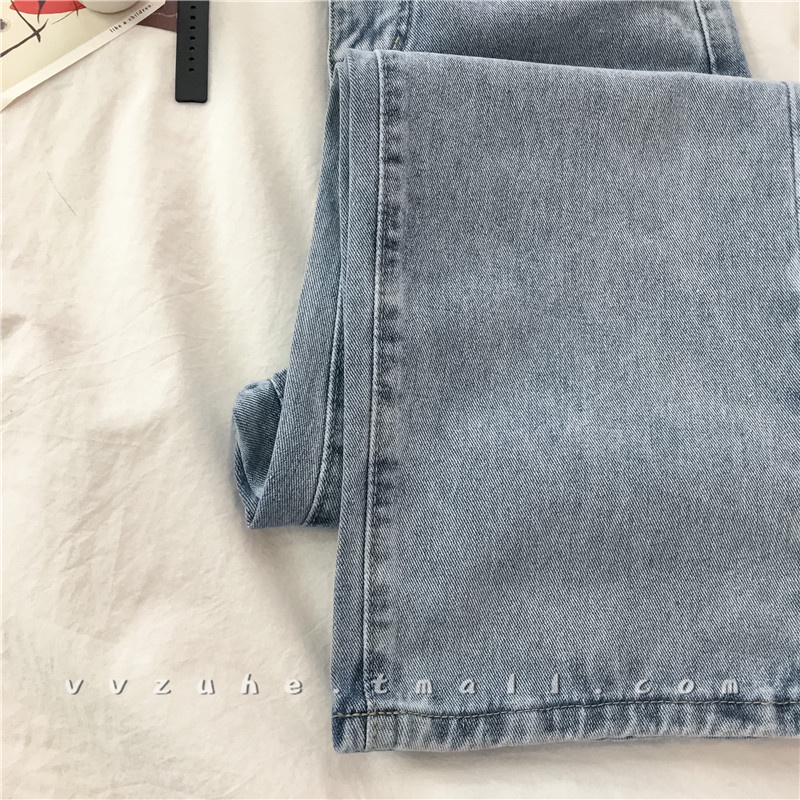 hight waist kulot celana jeans panjang wanita korea（realpict）