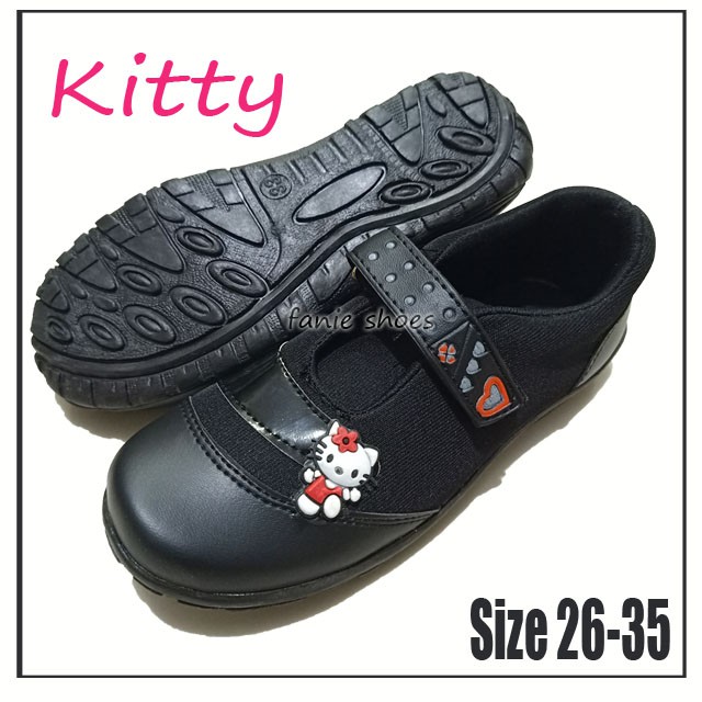 Viola Kitty 26-35 Sepatu Sekolah Hitam Anak Perempuan / Sepatu Hitam Kitty / Sepatu Flat Shoes Anak