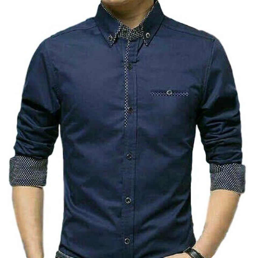 Unik SR Collection Steven Shirt - Navy Berkualitas