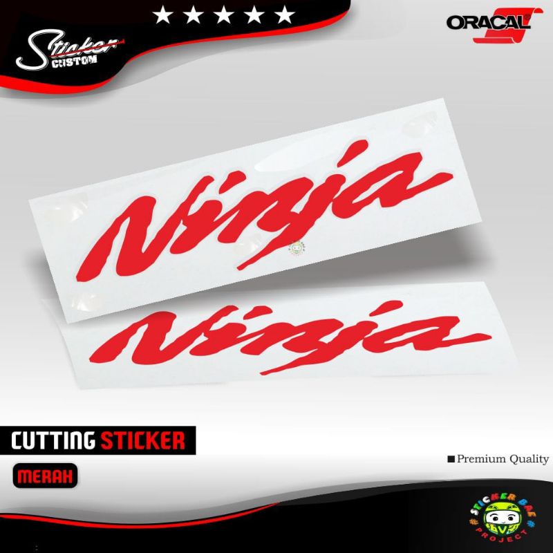 Sticker cutting ninja r rr ~ 2pcs stiker NINJA stiker motor ninja