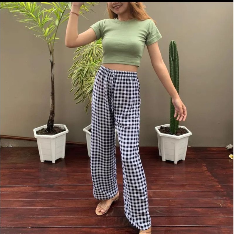 034. CELANA KULOT PANJANG BALI RAYON  MURAH GROSIR