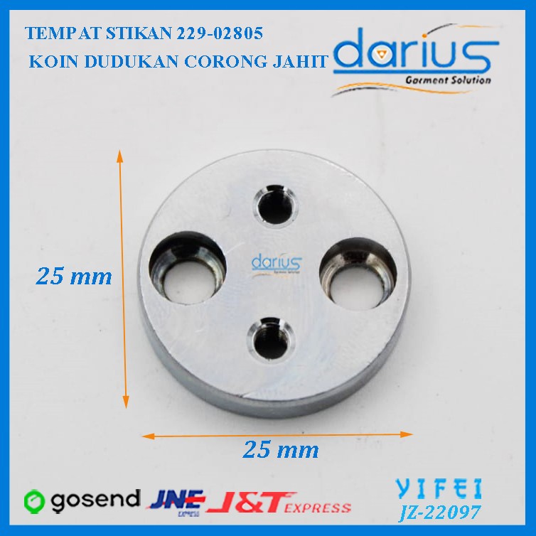 57T1-008/Ruler Plat koin dudukan corong mesin jahit JUKI/YIFEI-22097