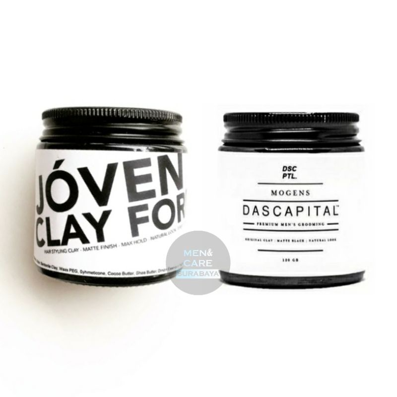 Dascapital Pomade Premium Clay 120 gram | Mogens Ice menthol | Joven Sweet peppermint