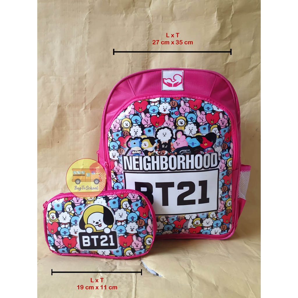 Tas Anak Perempuan Ransel Sekolah TK/SD Bonus kotak pensil Karakter B21,LOL,FROZEN