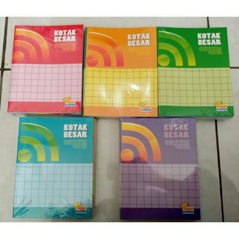 

BUKU KOTAK BESAR VISION 38LEMBAR HARGA 1PACK