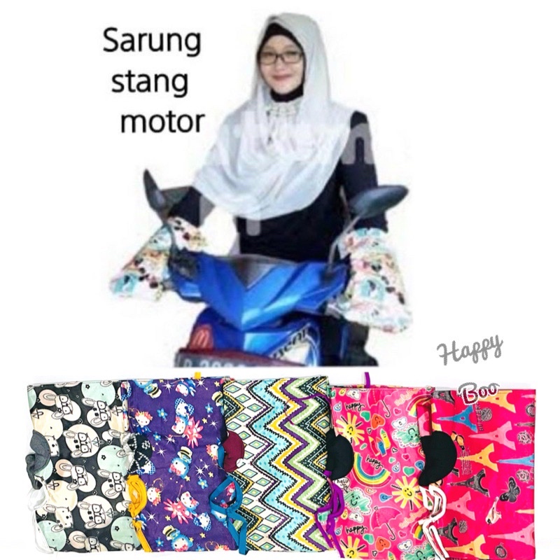 Sarung tangan stang motor motif doraemon bunga high quality bagus hello kitty kucing