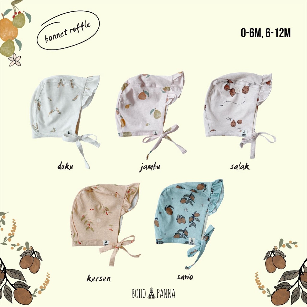 BOHOPANA | BOHO | BOHO PANNA BONNET RUFFLE | BONNET BAYI MOTIF DISNEY