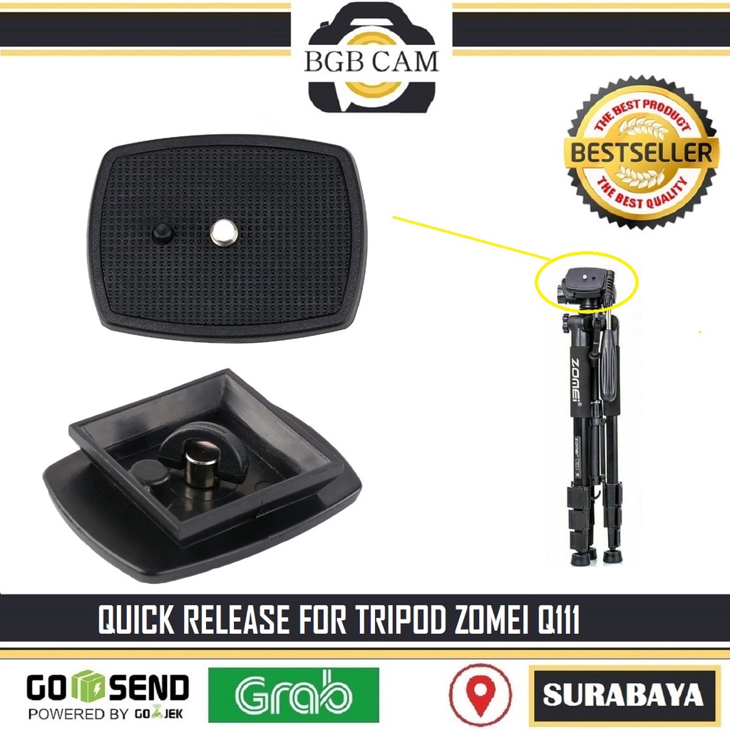 Quick Release for Tripod ZOMEI Q111 Dudukan Plate Tripod Kamera