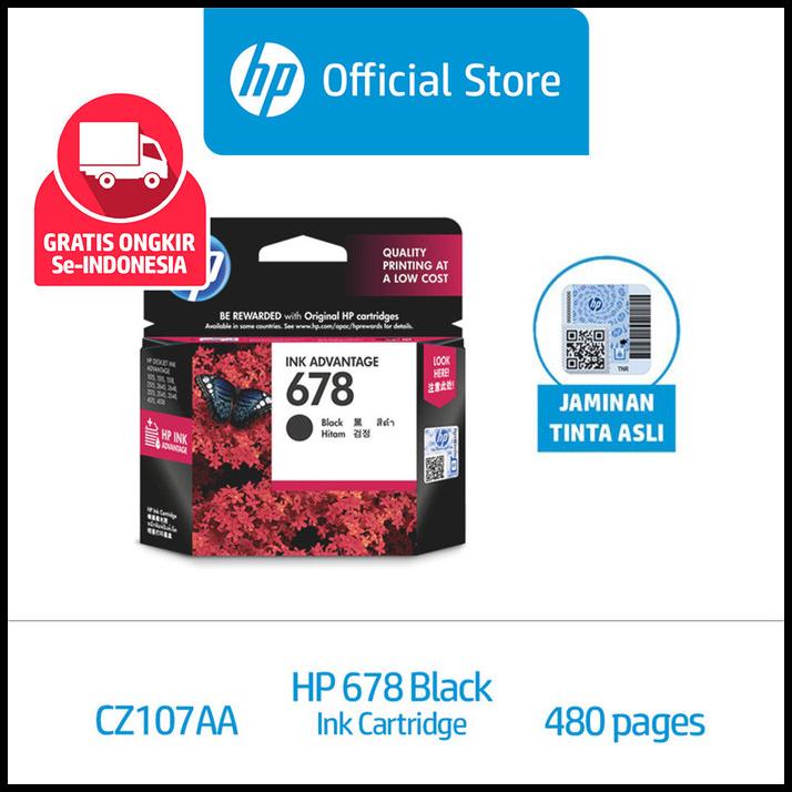 Tinta Printer Hp Original 678 Black / Deskjet 1515 2515 2545 2645