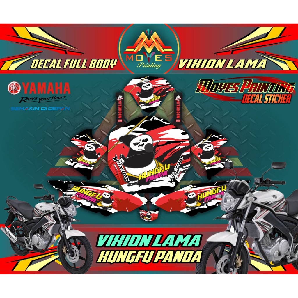 stiker vixion old-lama decal vixion old stiker motor vixion old full body