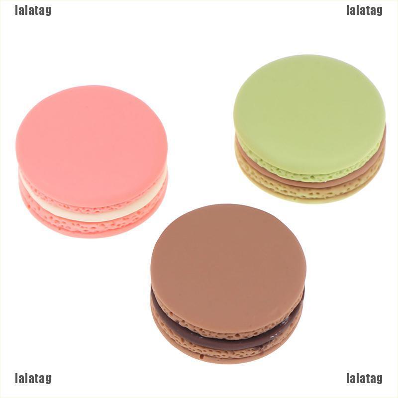 (Lala) 10pcs / Set Mainan Miniatur Macaron Skala 1: 12 Untuk Aksesoris Rumah Boneka