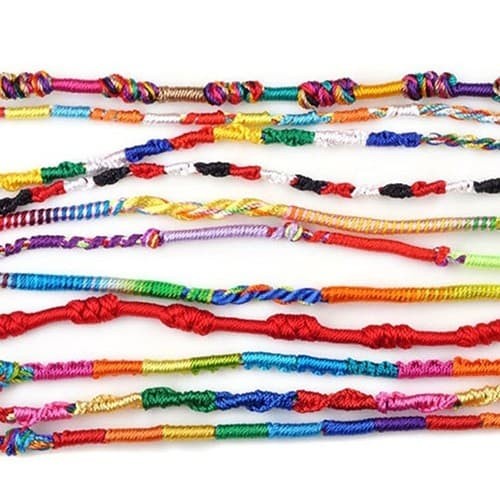 Gelang Tali Multiwarna isi 5 buah GELANG COUPLE gelang persahabatan