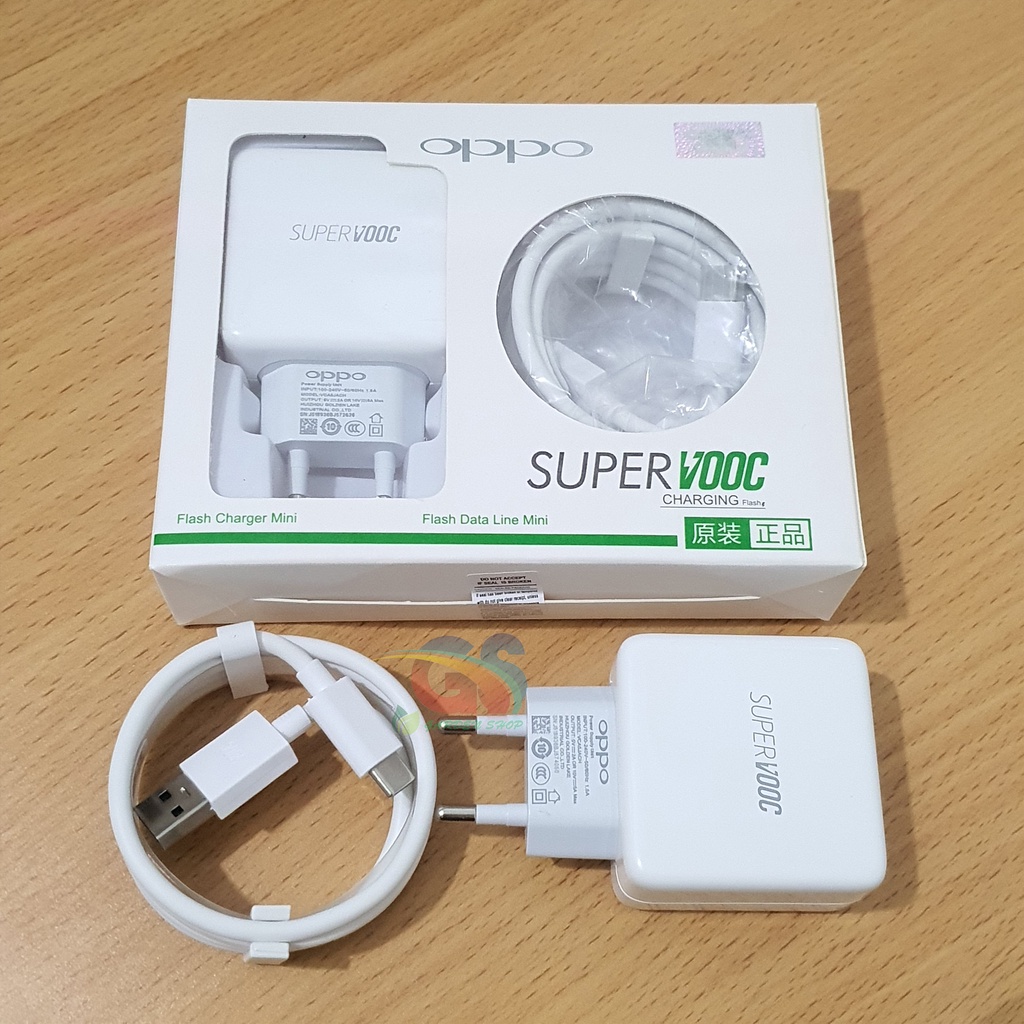 Charger Oppo Tipe-C Original100% VOOC Fast Charging/Charger Oppo FindX A5 2020 A9 2020 Reno2 Reno 2F