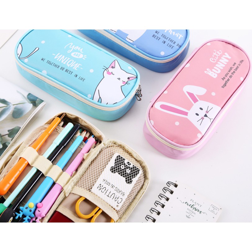 Tempat Pensil JUMBO SIMPLE ANIMAL HEWAN / Tepak Tempat Alat Tulis Besar Polos Gambar Hewan Lucu Imut