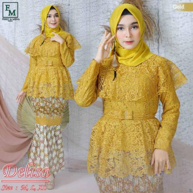 SET KEBAYA DELISA KEBAYA MODERN/KEBAYA TUNANGAN/KEBAYA WISUDA/KEBAYA KONDANGAN