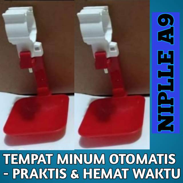 Niple Nipel Neple Nepel Nipple A9 Ayam bebek puyuh + MANGKOK / TEMPAT MINUM AYAM / PUYUH OTOMATIS