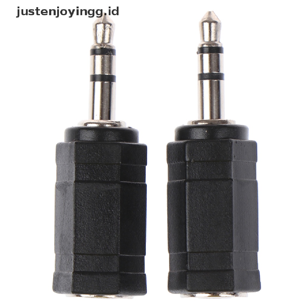 2pcs Kabel adapter jack audio stereo 3.5mm male Ke 2.5mm female Untuk mic