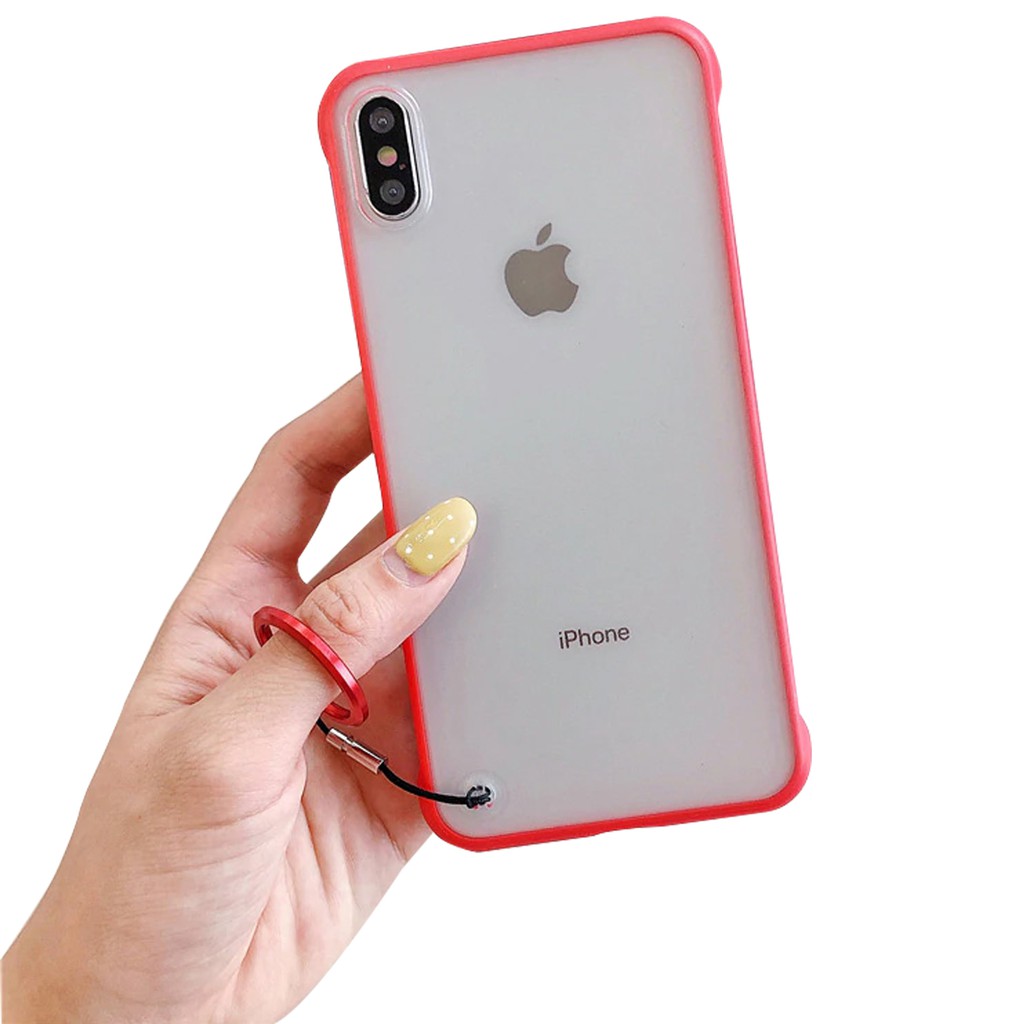 Casing Oppo Reno 6.4 | Reno 2 | Reno 2F Translucent Dove + Ring Hard Case