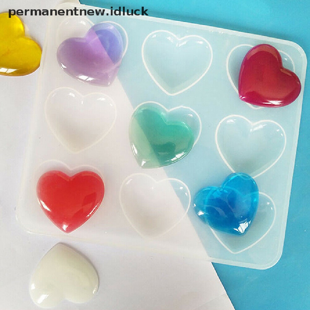 Cetakan Resin Bentuk Hati Bahan Silikon Untuk Membuat Perhiasan