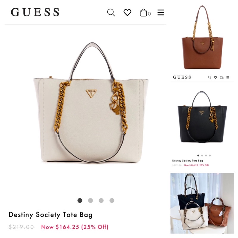GUESS DESTINY SOCIETY TOTE BAG