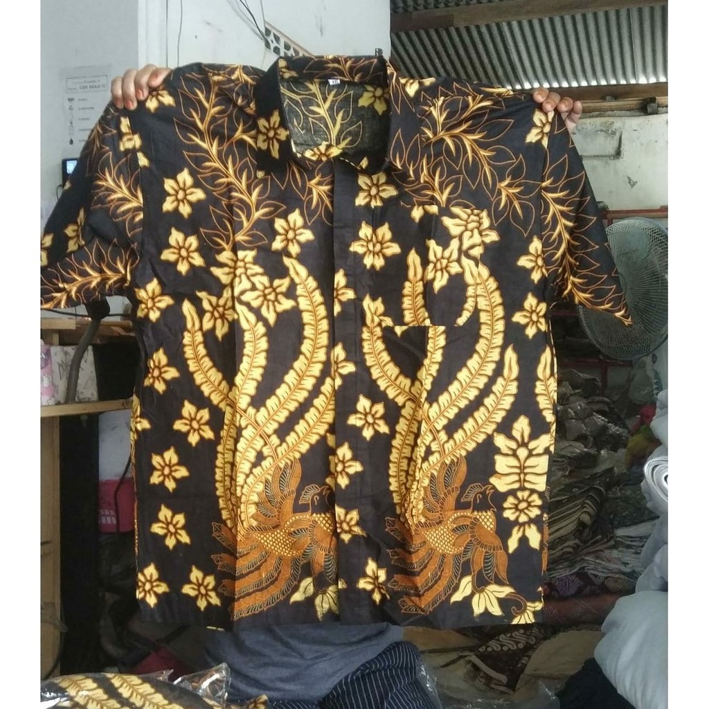 Seragam Kemeja Hem Batik Capucino