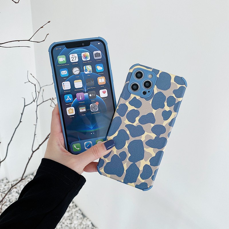 Blue Leopard Soft Case OPPO A5 A9 A31 A53 A33 A3S F11 F9 A7 A5S A12 A52 A92 Reno 3 5 6 A83 A57 A39 VIVO V9 S1 V15 Z1 V20 Pro Y93 Y91C Y50 Y20 Y30 Y12S Y11 Y12 Y15 Y17 V9 Y19 iP iPhone 6 7 6S 8 + Plus X XS XR 11 12 Pro Max Xiaomi Redmi Note 7 8 10-3
