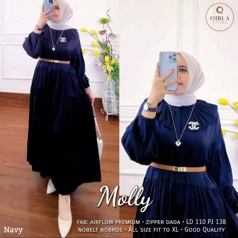 Gamis airflow premium / Molly Dress by Qibla